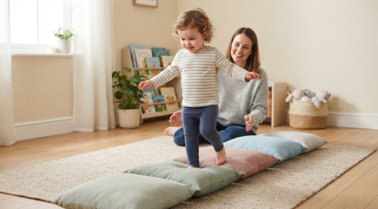 Balance & Coordination for 2-Year-Old Toddlers: Pillow Path