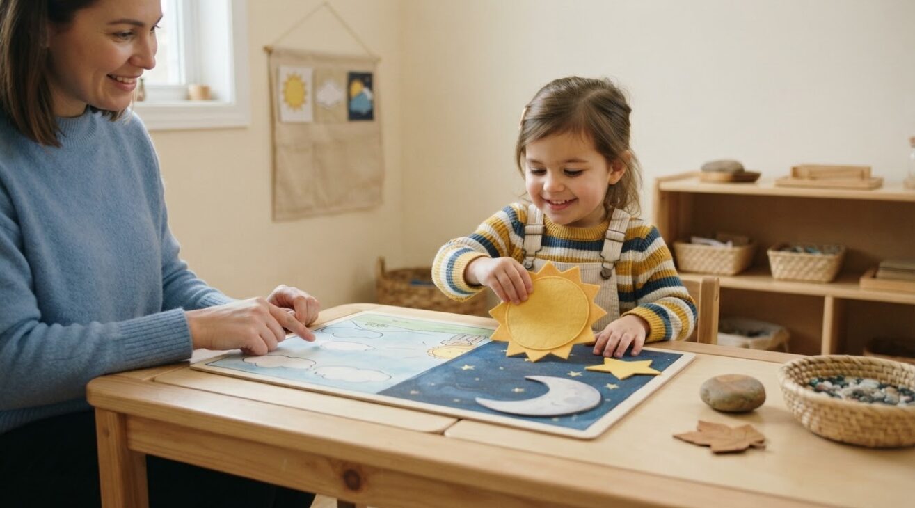 Day, Night & Sky with a Question-of-the-Day for 3-Year-Old Preschoolers