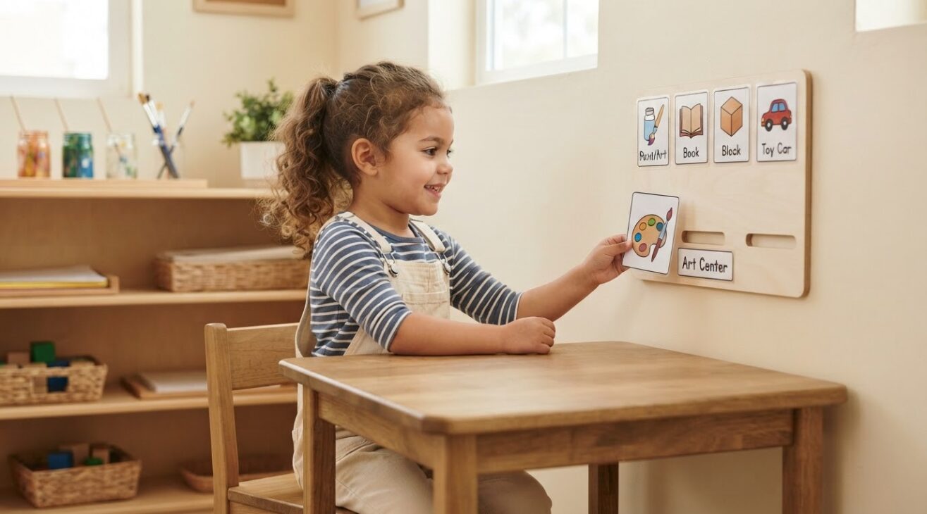 Preschool / Classroom Routines with a Simple Visual Cue for 4-Year-Old Preschoolers