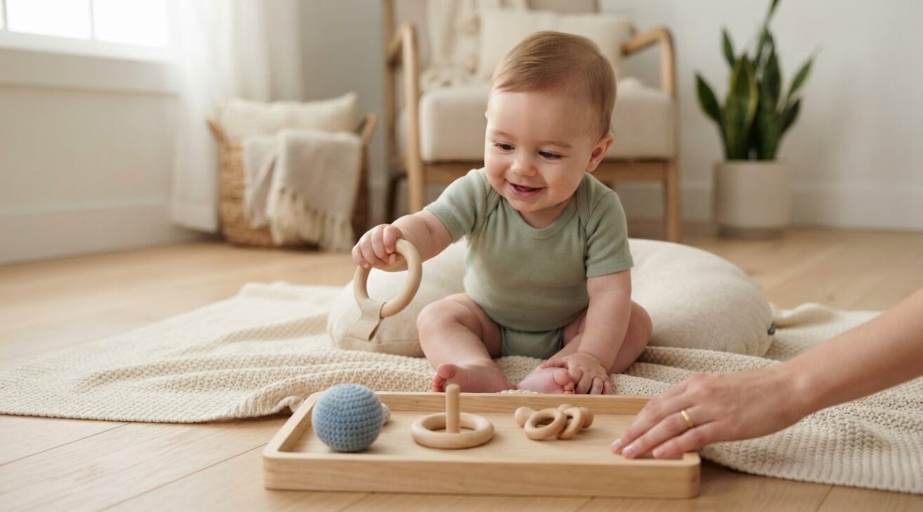 Reaching & Grasping for 4-6-Month-Old Babies: Tabletop Skill Game